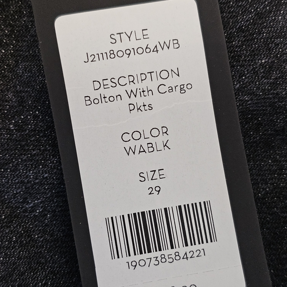 Veronica Beard Bolton With Cargo Pocket Elastic Hem High Rise Black Jeans 29 NWT - Picture 11 of 11